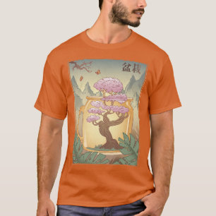 T-shirt Bonsai Arbre Japonais Sakura Cherry Blossom Arbre