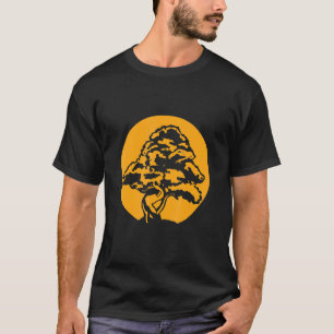 T-shirt Bonsai Avec Coucher De Soleil