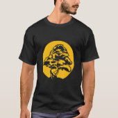 T-shirt Bonsai Avec Coucher De Soleil (Devant)