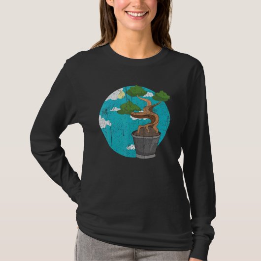 T-shirt Bonsai bouddhiste zen esthétique Japon nuages Bons (Devant)