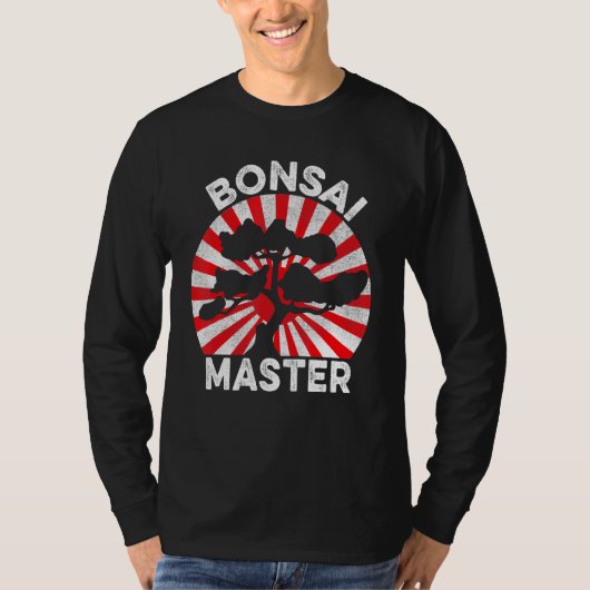 T-shirt Bonsai Master - Sunrise Vintage drapeau japonais (Devant)