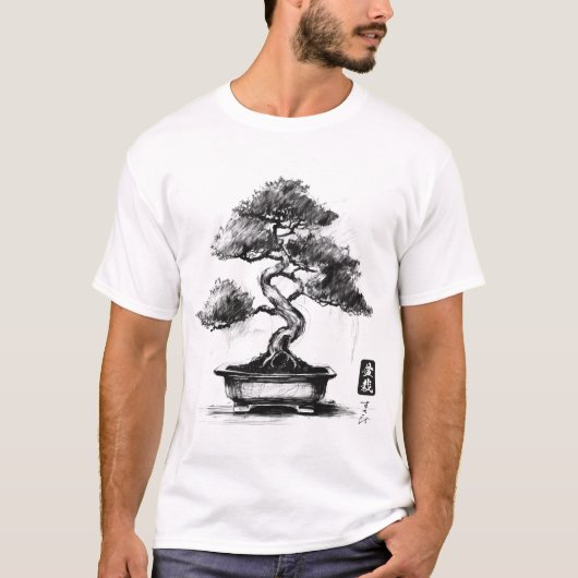 T-shirt bonsai-sketch (Devant)