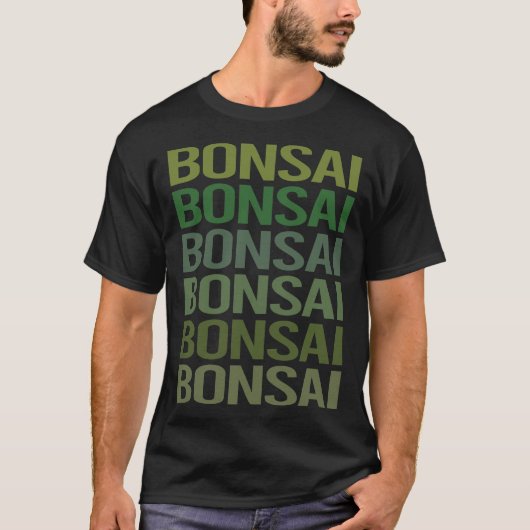 T-shirt Bonsaï Texte Vert (Devant)