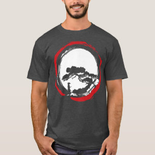 T-shirt Bonsai Tree Circle méditation d'art japonais Samur