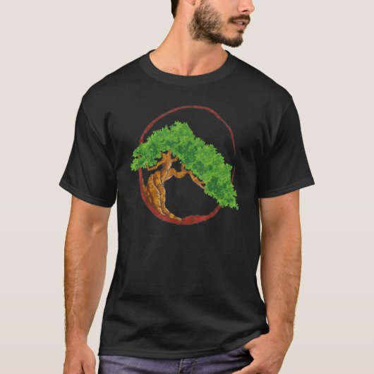 T-shirt Bonsai.Tree In Japanese Zen Buddhist (Devant)