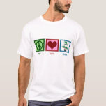 T-shirt Bonsaïs d'amour de paix<br><div class="desc">Un signe de paix, coeur. et un arbre de bonsaïs.</div>
