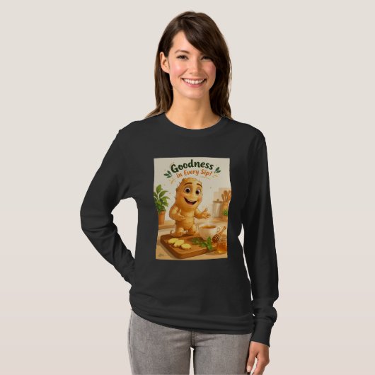 T-shirt Bonté dans chaque gorgée manches longues (Devant entier)