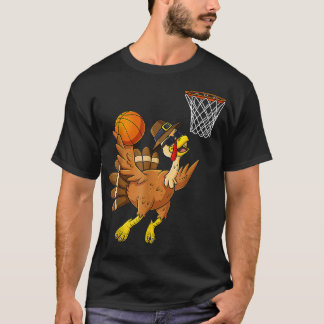 T-shirt Bonté Poétique Thanksgiving Turquie Basketball Pla