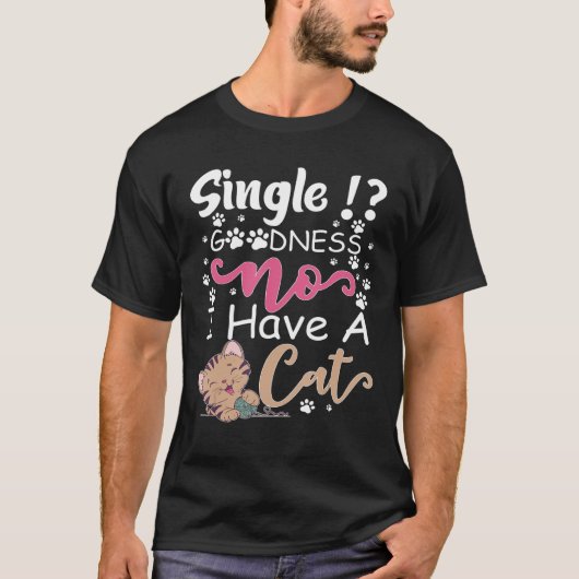 T-shirt Bonté Unique Non J'Ai Un Chat (Devant)