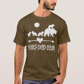 T-shirt Bonus Dad Bear Shirt with Four Cute Bear Cubs Gift