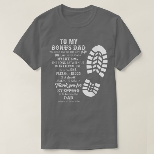 T-shirt Bonus Dad Father Day from Stepdad for Daughter Son (Design devant)