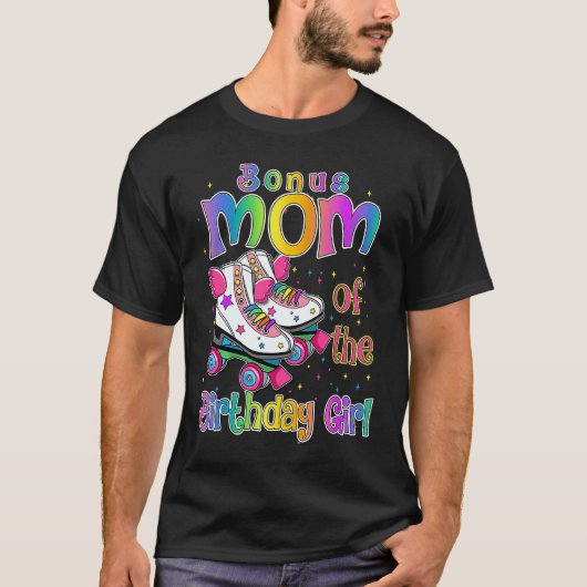 T-shirt Bonus Maman Anniversaire Fille Rolling Patinage Fa (Devant)