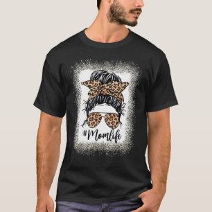 T-shirt Bonus Maman Vie Cheveux Bandana Lunettes Léopard M