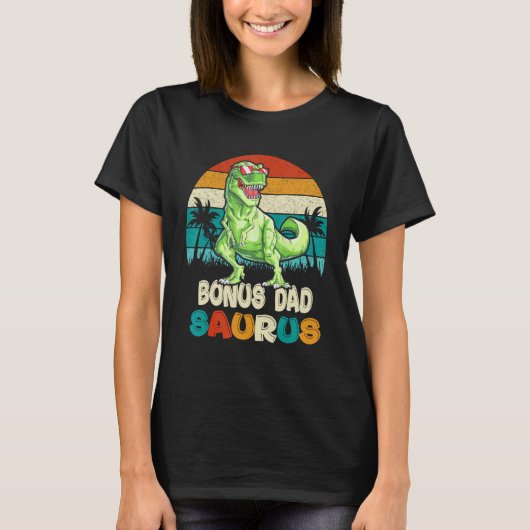 T-shirt Bonus Papa Saurus Rex Daddysaurus Stepdad Correspo (Devant)