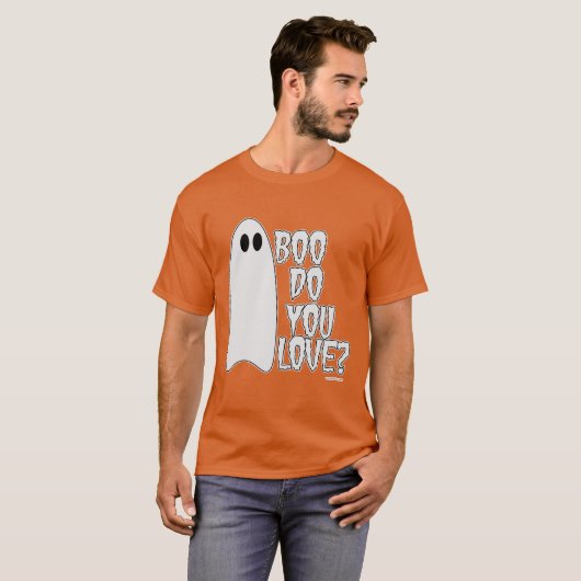 T-shirt Boo Aimez-Vous Halloween Slogan Dark (Devant entier)