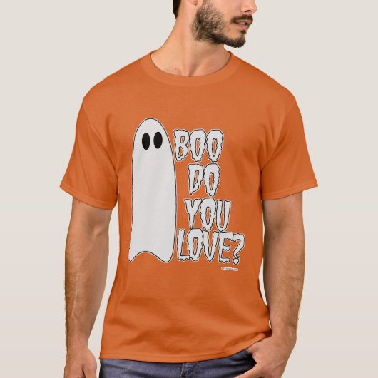 T-shirt Boo Aimez-Vous Halloween Slogan Dark (Devant)
