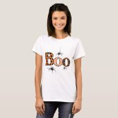 T-shirt BOO avec Araignées Halloween (Devant entier)