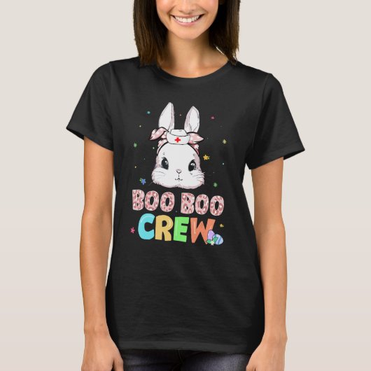 T-shirt Boo Boo Crew Bunny Nurse Easter Rabbit Face Nurses (Devant)