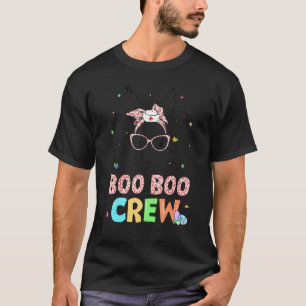 T-shirt Boo Boo Crew Bunny Nurse Life Easter Leopard Glass