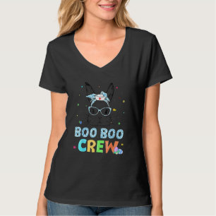 T-shirt Boo Boo Crew Bunny Nurse Life Easter Leopard Glass