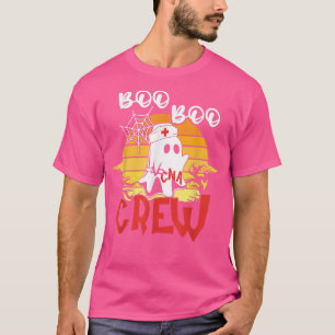 T-shirt Boo Boo Crew CNA Ghost Nurse Costume Girls Funny H