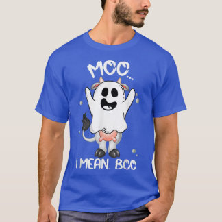 T-shirt Boo Boo Crew Ghost Cow Moo Je veux dire Boo Farmer