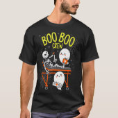 T-shirt Boo Boo Crew Ghost Skeleton Funny Nurse Halloween (Devant)