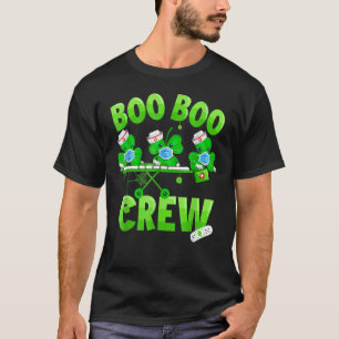 T-shirt Boo Boo Crew Nurse St Patrick S Day Shamrock Face