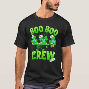 T-shirt Boo Boo Crew Nurse St Patrick's Day Shamrock Face