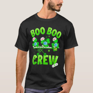T-shirt Boo Boo Crew Nurse St Patrick's Day Shamrock Face