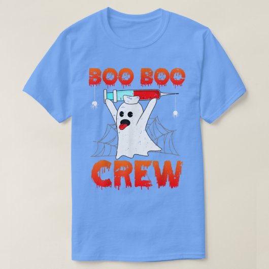 T-shirt Boo Boo Crew Shirt Ghost Funny Halloween Costume N (Design devant)