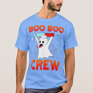 T-shirt Boo Boo Crew Shirt Ghost Funny Halloween Costume N