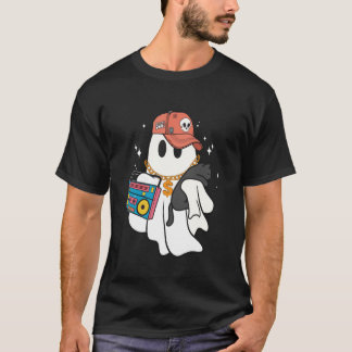 T-shirt Boo Boo-jee Fantôme Drôle Chat Noir Saison Effraya