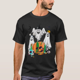 T-shirt Boo Chouette Déplaisante Citrouille Ghost Skeleton