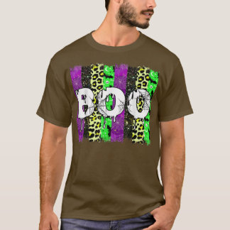T-shirt Boo Citrouille Halloween Costume fantôme Leopard 2