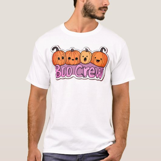 T-shirt Boo Crew Cute Citrouille Halloween (Devant)