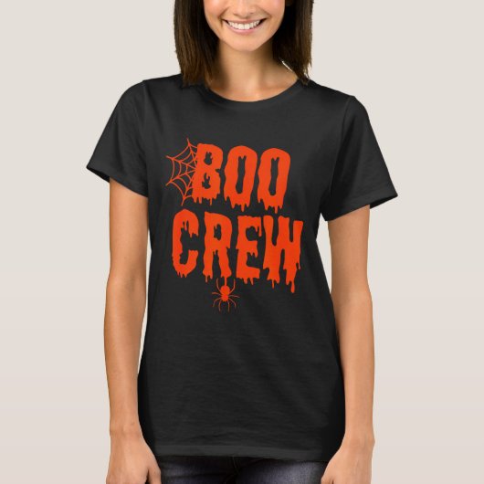 T-shirt Boo Crew Funny Halloween Shirt For Group Costume F (Devant)