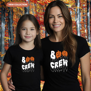 T-shirt Boo Crew Halloween jumeler famille femmes