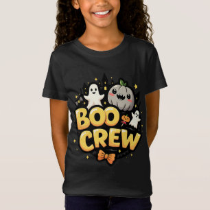 T-Shirt Boo Crew Jaune Halloween Famille Jaune Enfants Cor