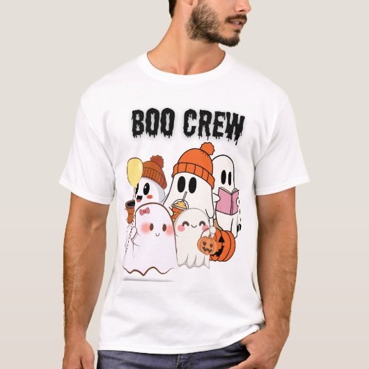 T-shirt Boo Crew Shirt | Cute Ghost Squad Halloween  (Devant)