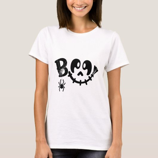 T-shirt Boo - Design Halloween (Devant)