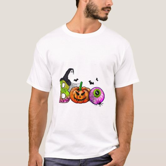 T-SHIRT BOO D'HALLOWEEN (Devant)
