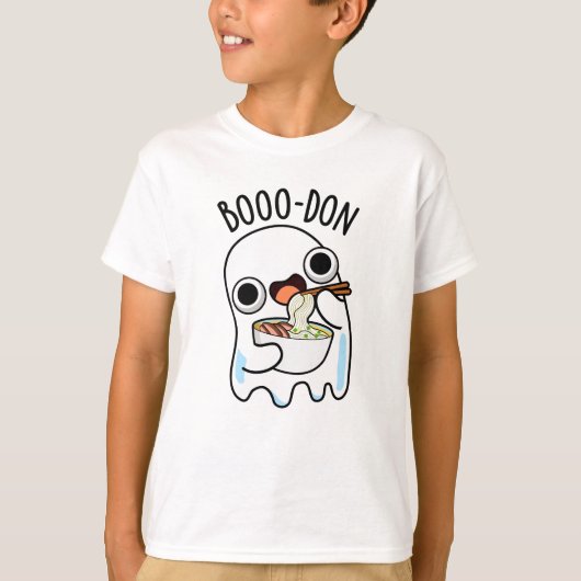 T-shirt Boo-don Funny Ghost Udon Pun (Devant)