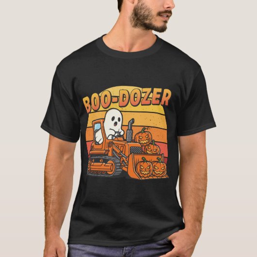 T-shirt Boo Dozer Ghost Funny Halloween (Devant)