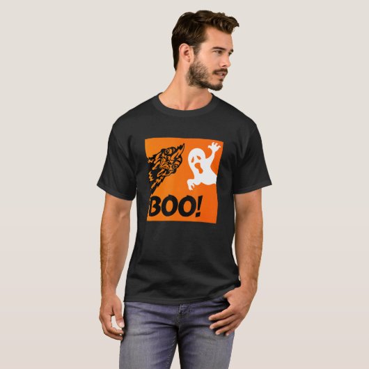 T-shirt Boo ! Drôle Masquer Peekaboo Effrayant Halloween p (Devant entier)