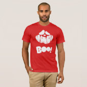 T-shirt Boo Éffrayant visage Halloween pour les hommes (Devant entier)