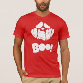 T-shirt Boo Éffrayant visage Halloween pour les hommes (Devant)