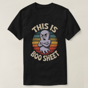 T-shirt Boo Feuille Rétro   Déguisement drôle pour Hallowe