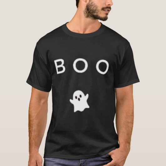 T-shirt Boo Ghost Halloween Subtle Minimal Automne Amusant (Devant)