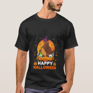 T-shirt Boo Ghost Scary Citrouille Moon Witch Quail Bird H